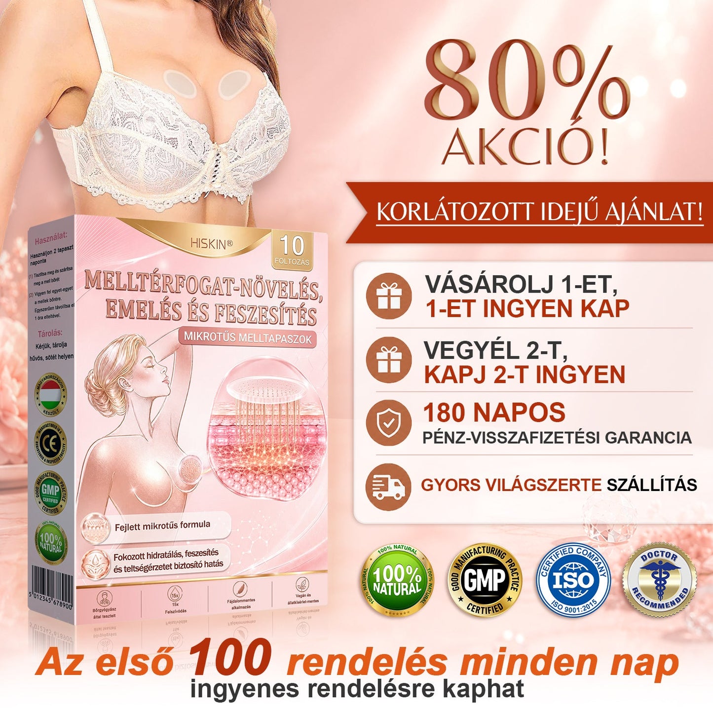 🌟HISKIN® MELLEMELŐ ÉS FESZESÍTŐ MIKROTŰS TAPASZOK
